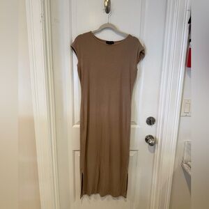 Rachel Zoe Tan Crewneck Maxi Dress